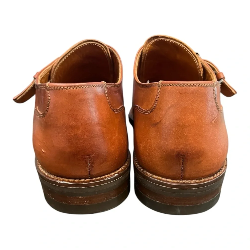 Cole Haan‎ Monk Strap Brown Leather Slip On Dress Shoes Size 8.5